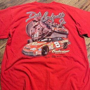 Vintage Dale Earnhardt Jr. Budweiser Racing Nascar Graphic T-Shirt